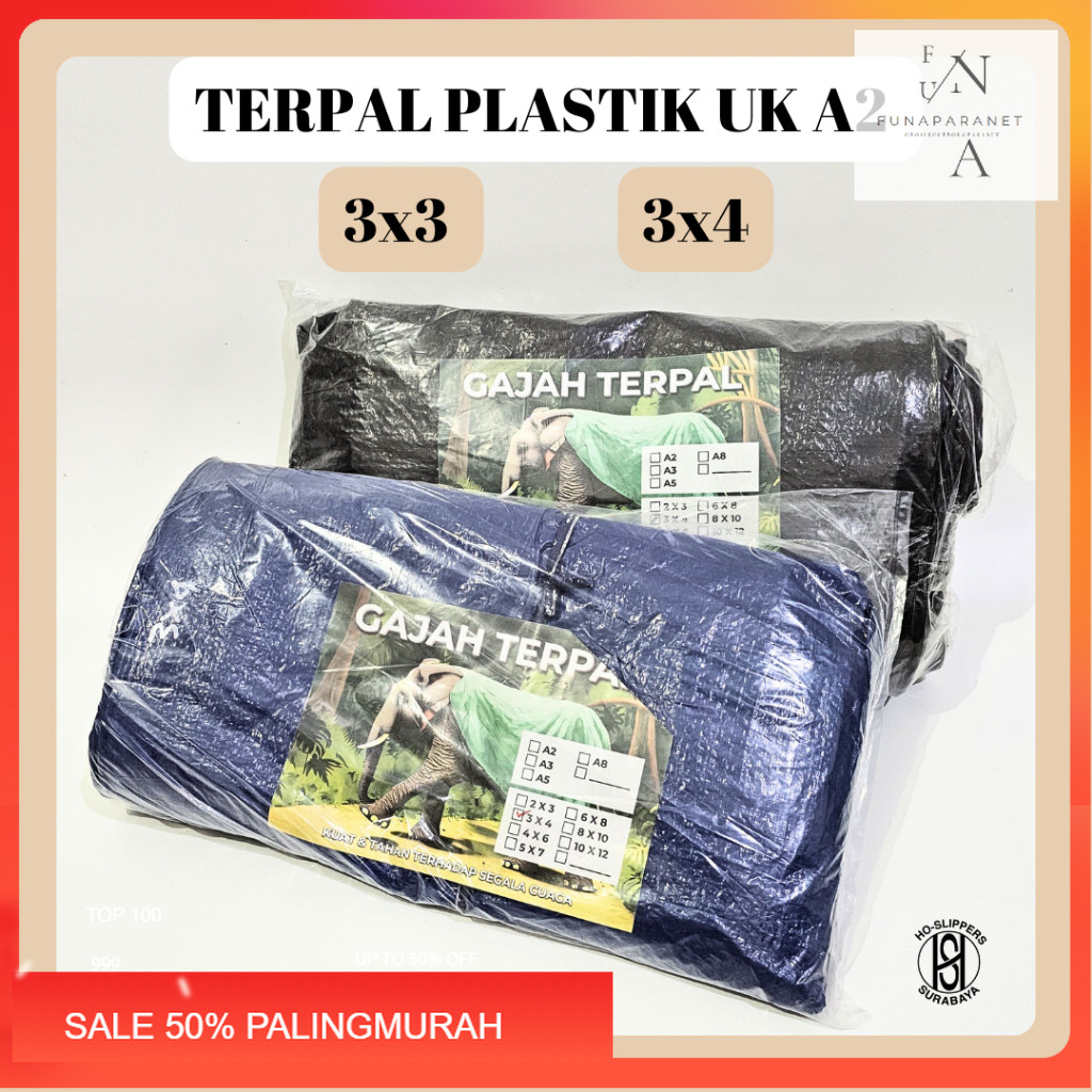 TERPAL A2 UK 3X3 3X4  / TERPAL PLASTIK / TERPAL A2
