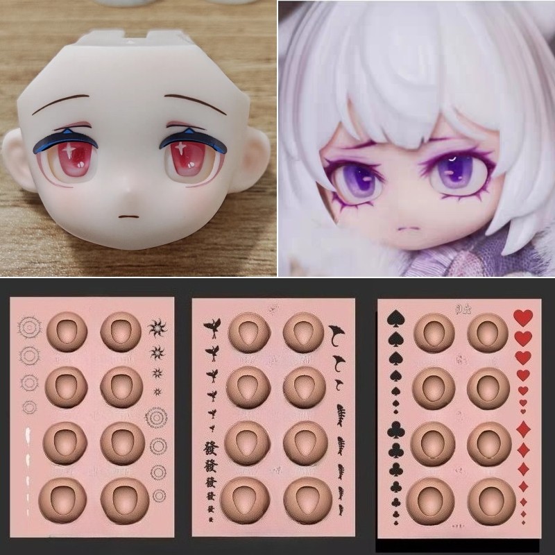 

BJD Cartoon Doll Second Element Dimensional Three-dimensional Resin Eyeballs Silicone Mold DIY Animation Doll Eye-making Tools