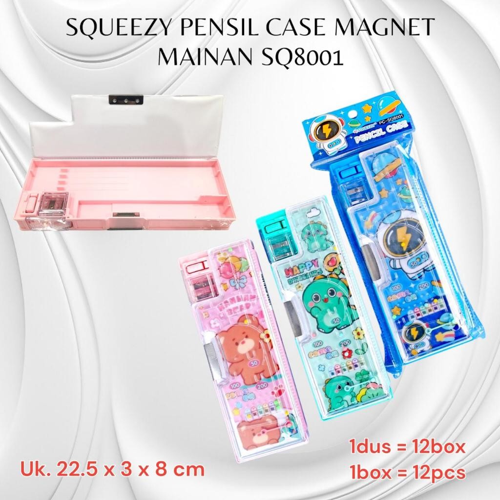 

[SDW] pekanbaru/{SQUEEZY } PENSIL CASE MAGNET MAINAN SQ8001/ TEMPAT PENSIL ANAK