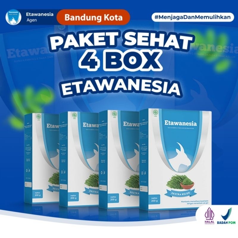 

Etawanesia Paket Sehat 4 Box Original Susu Kambing Premium Kualitas Terbaik Atasi Pernafasan Asma