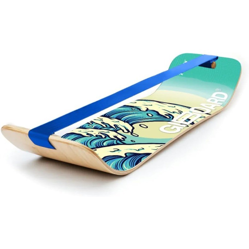 GIBBON GiBoard Balance Board -Slackline Workout Equipment Home Gym Training-Wooden Wobble Board Bala