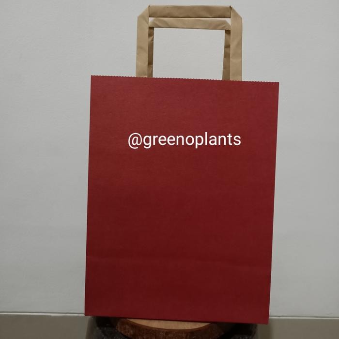 

TERBARU!! Tas Paperbag Tebal / Paper / Goodie Bag Brown Kraft Warna ±20x12x26cm - Merah