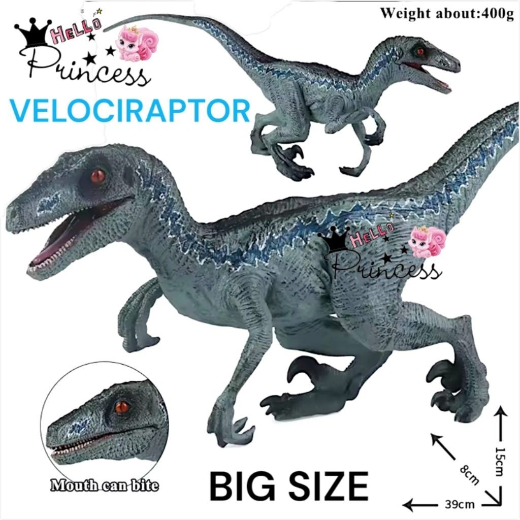 DINOSAURUS DINO RAPTOR VELOCIRAPTOR BLUE FIGURE