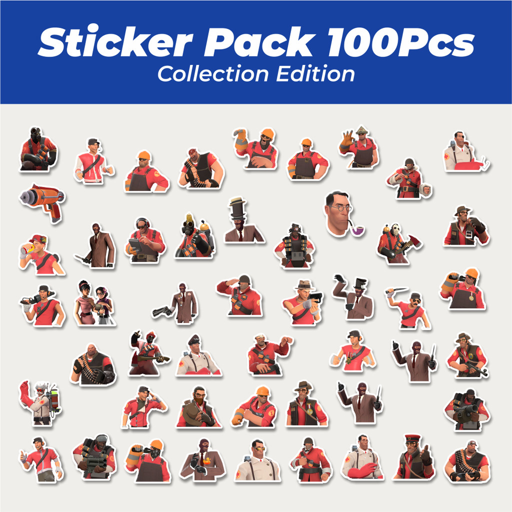 

Hot Stiker Game Series Team Fortres Character V11 Lucu Anti Air Stikers Berperekat Waterproof Sticker Decal Buat Motor Helm Buku Journal Koper Casing HP Laptop Botol Minum