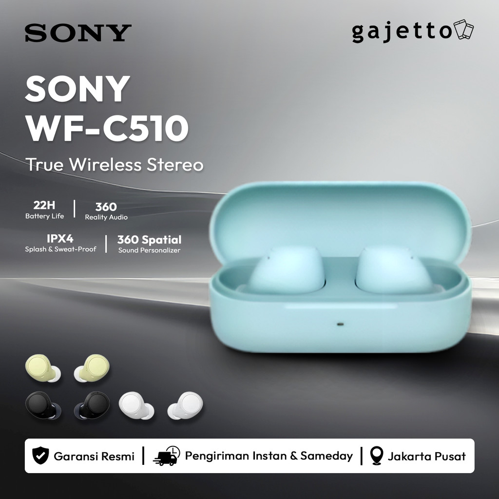 Sony WF-C510 WFC510 WF C510 TWS Truly Wireless Earphone Bluetooth Sony TWS