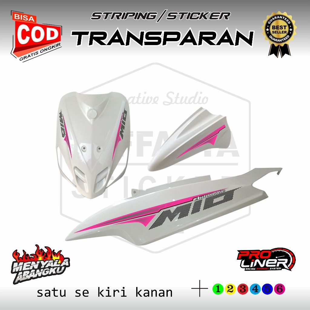 LIST STRIPING TRANSPARAN MIO SPORTY / Striping Transparan Mio Sporty