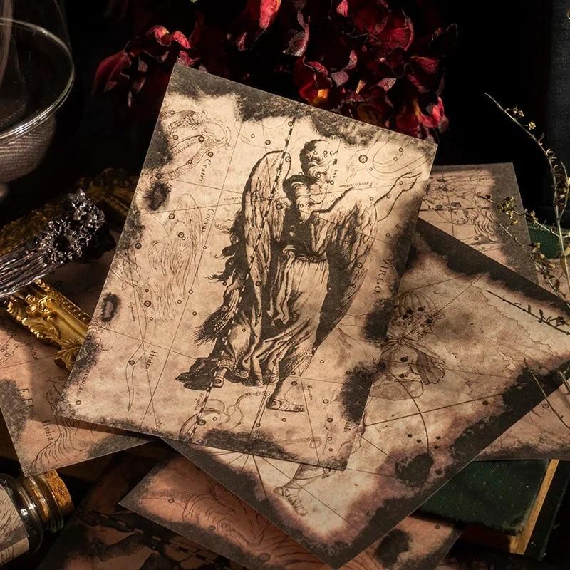 

40Pcs Dark Magic Vintage Material Papers Crafts Card Making Supplies DIY Scrapbooking Deco Junk Journal Collage Stationery Paper