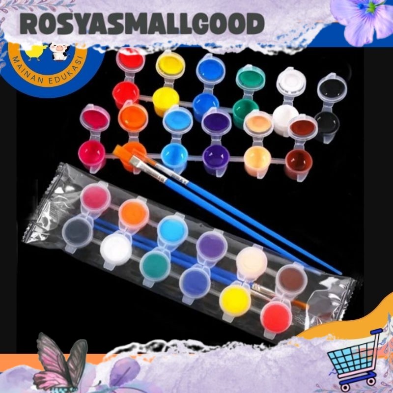 

VIIRAAALL Cat Akrilik Lukis 12 Warna 3ml + FREE 2 Kuas Melukis PUSATT