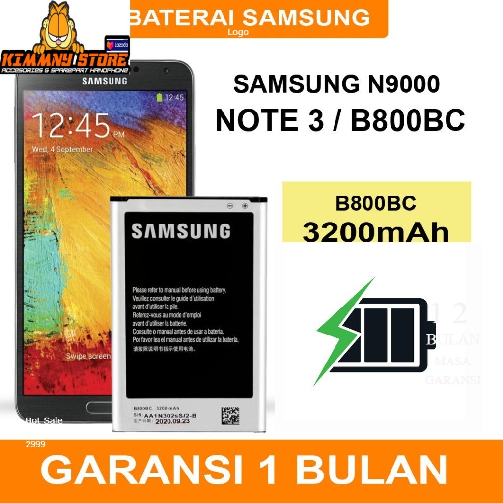 BATERAI BATRE smsng N9000  NOTE 3  B800BC ORIGINAL