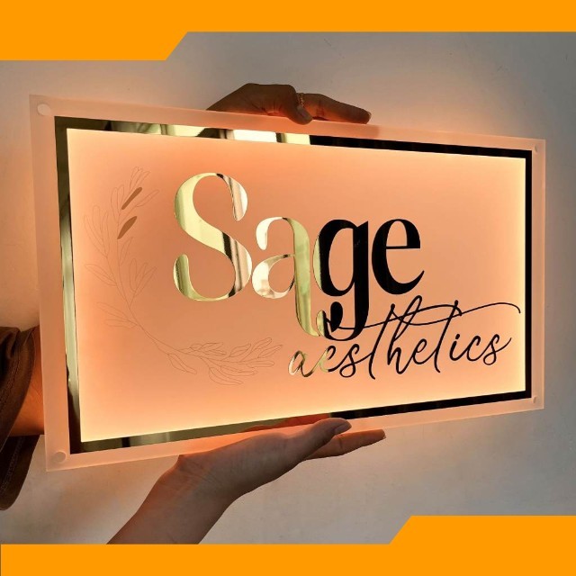 CUSTOM PAPAN LOGO BISNIS AKRILIK/ PAPAN LOGO USAHA/ PAPAN LOGO PERUSAHAAN