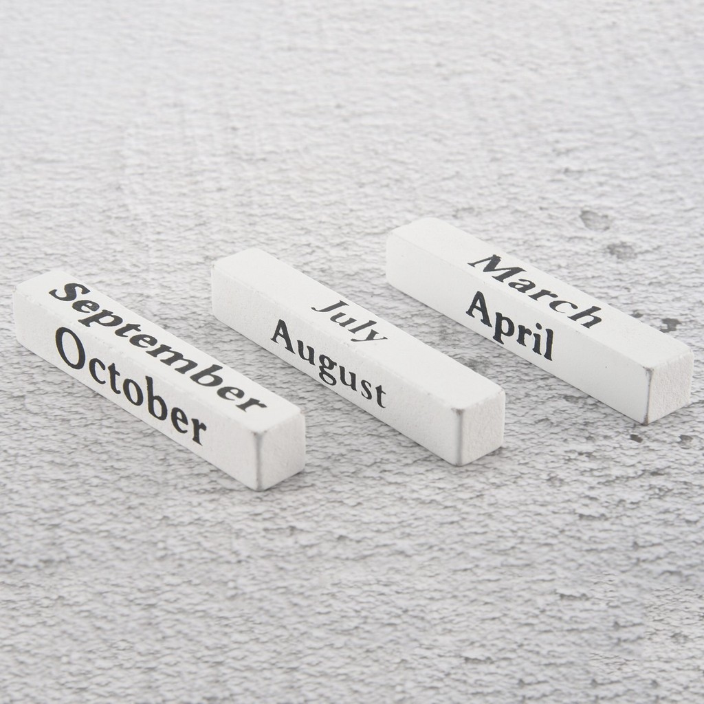 

AEE9-Vintage Wood Perpetual Calendar Shabby Chic Blocks Desktop Calendar Rustic Wooden Squares Calendar Home Office