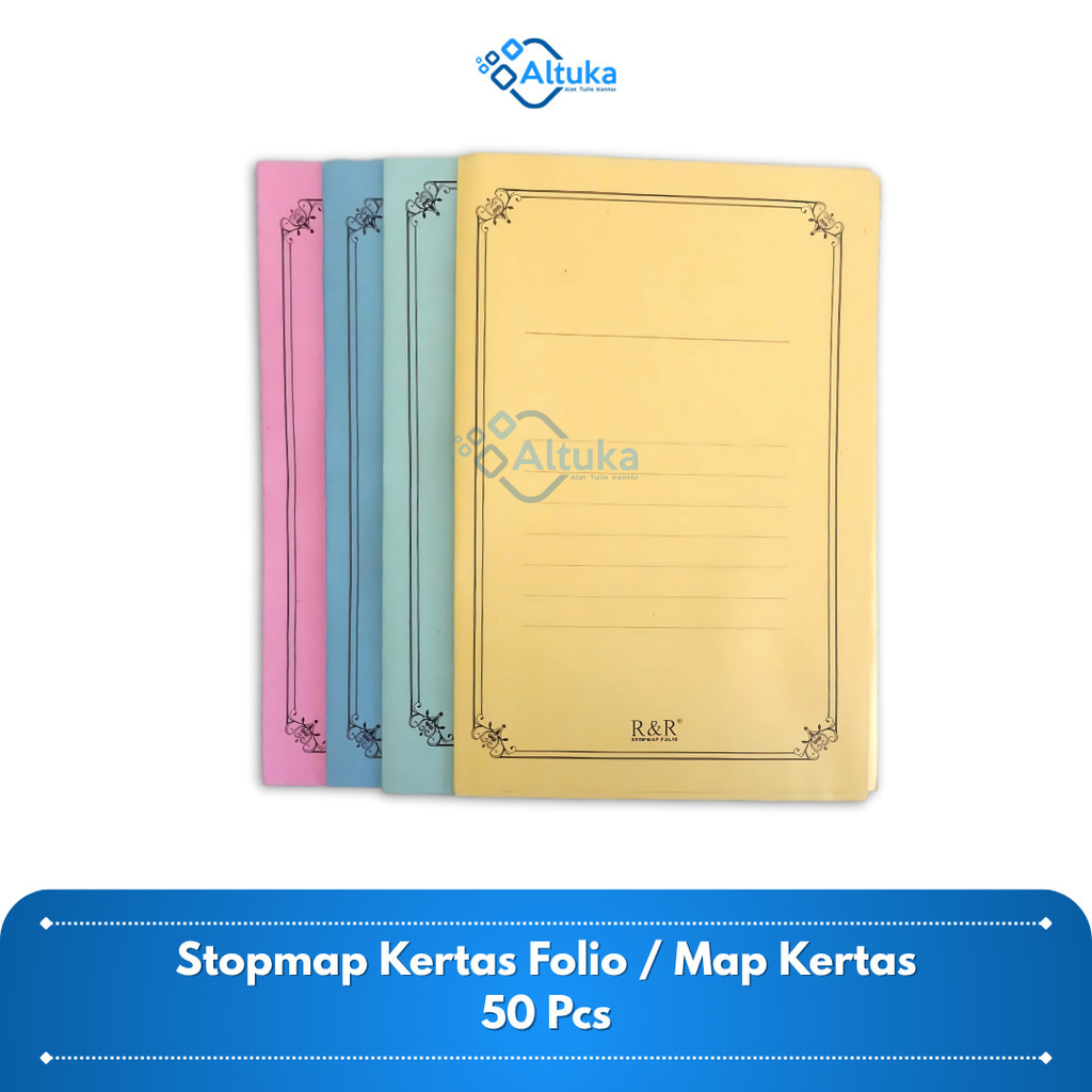 

(50 Pcs) Stopmap / Map Kertas Dokumen Kertas Folio F4 1 Pack