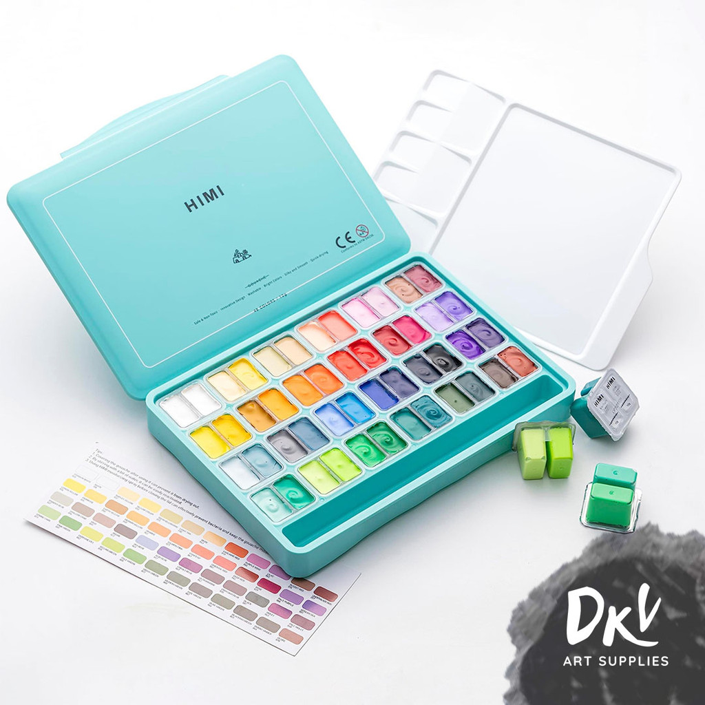 

Miya Himi Gouache Paint Twin Cup / Half Cup Cat set 48 Colors x 12gr