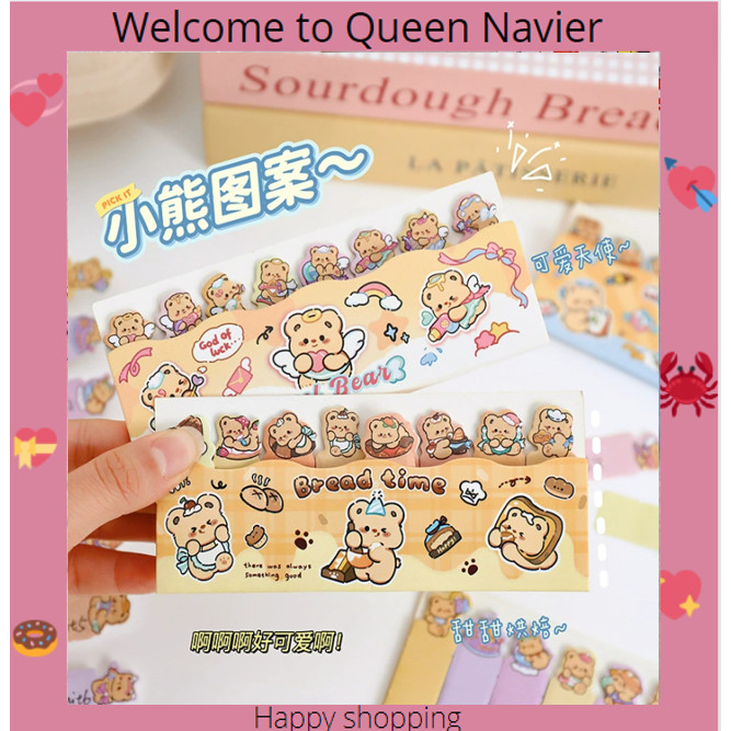 

QN - Sticky notes Butter bear lucu Memo tempel note cute