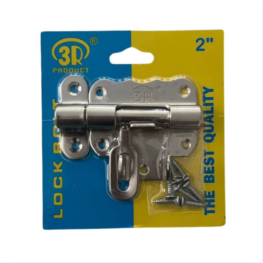 3R Grendel Overval 2 Inch 2" KUNING / Grendel Pintu Tebal 2inch