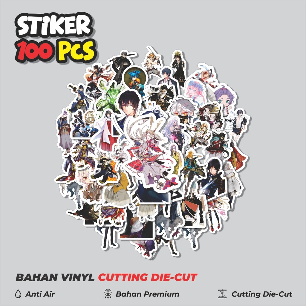 

Terbaru! 50 pcs Stiker Game Series Touken Ranbu Karakter V3 Dekorasi Lucu Kreatif untuk Notebook, Skateboard, HP