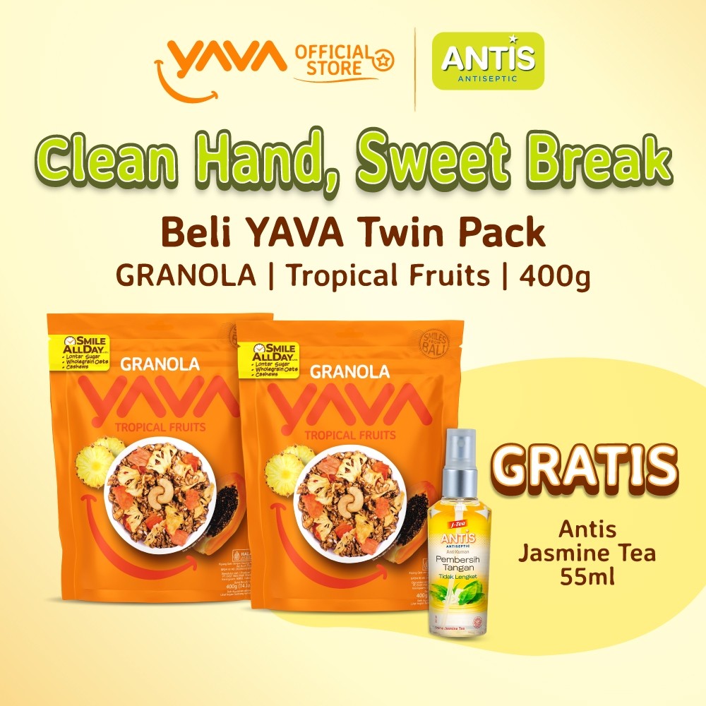 

YAVA Twin Pack Granola Tropical Fruits (2 x 400g)
