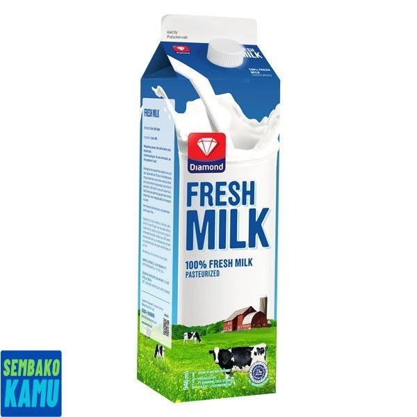 

Diamond Milk Fresh Plain 946 ml - Susu