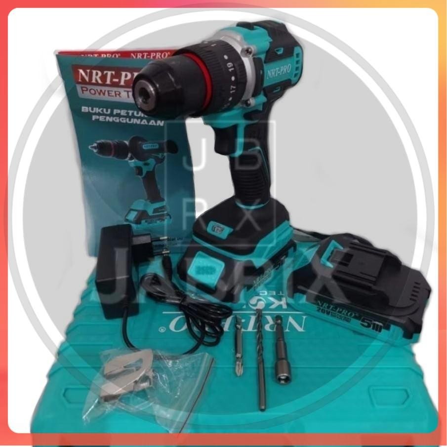 Bor NRT PRO DC 740 20V BRUSHLESS Impact Drill Bor Beton 3 Mode - Murah
