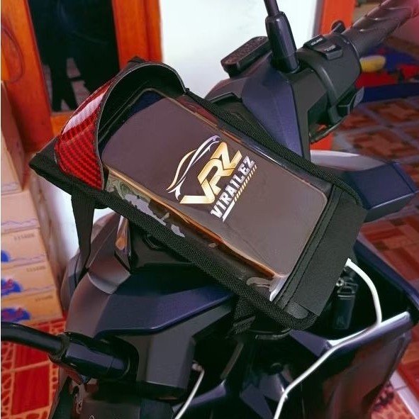 Holder Hp Motor Waterproof Tas Hp Di Motor Ada Kanopi Plus Lobang Cas