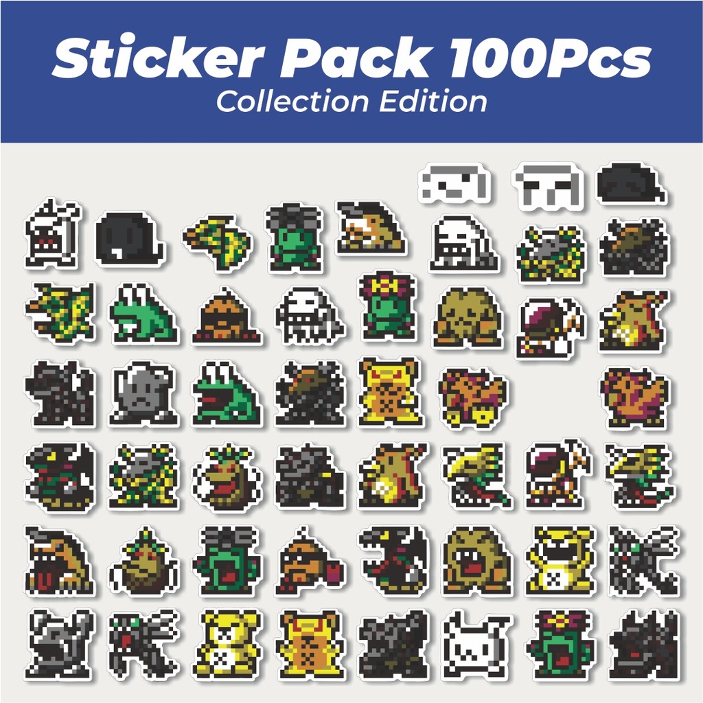 

Hot Stiker Pixel Digimon V34 Lucu Anti Air Stikers Berperekat Waterproof Sticker Decal Buat Motor Helm Buku Journal Koper Casing HP Laptop Botol Minum