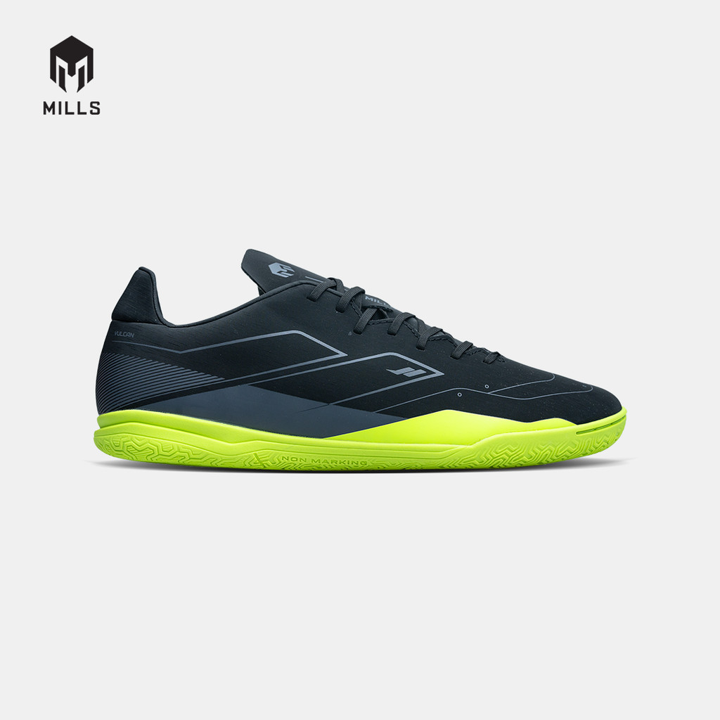 MILLS SEPATU FUTSAL VULCAN 2.0 IN BLACK/SILVER/NEON 9403305