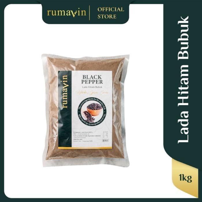 

PROMO! Rumavin - Premium Rempah Black Pepper Powder / Lada Hitam Bubuk - 1kg