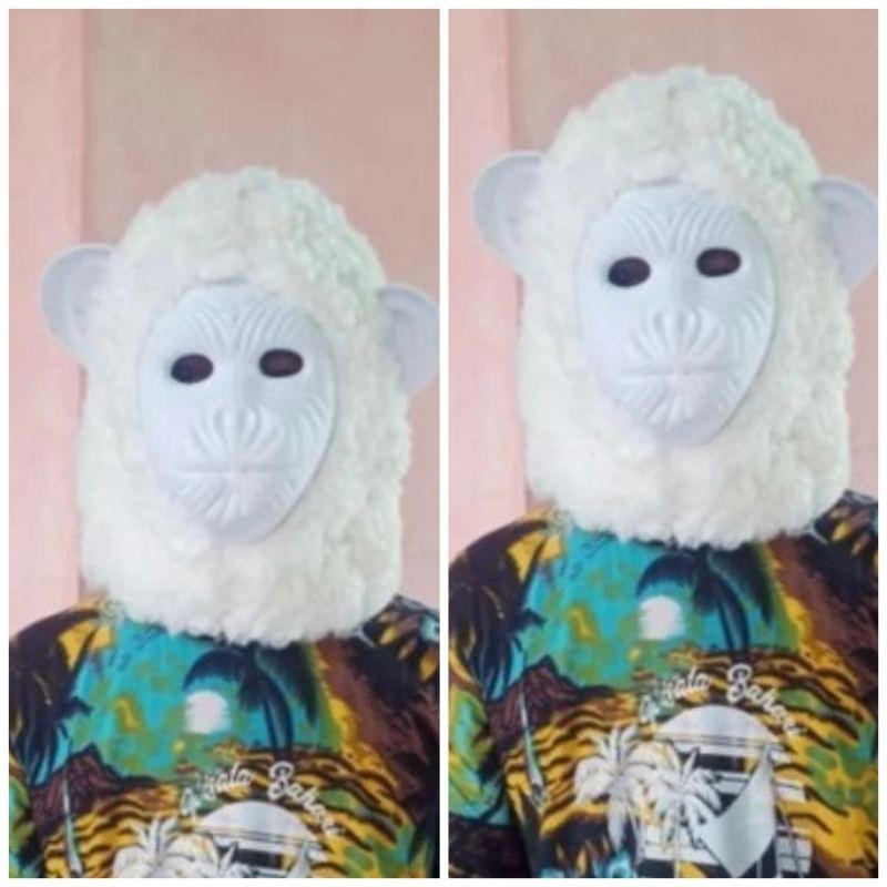 * topeng monyet putih raspur *