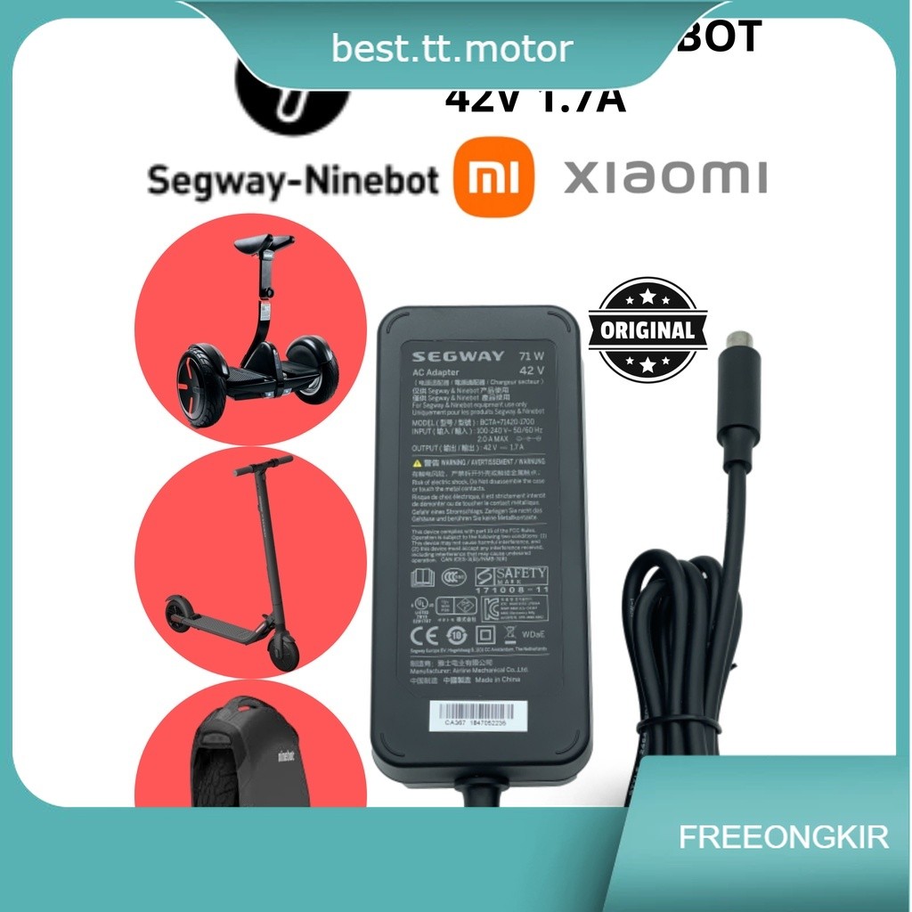 SEGWAY NINEBOT CHARGER 42V 1.7A ORIGINAL  MIJIA XIAOMI GRAB WHEELS SCOOTER  SKUTER LISTRIK LIPAT  PA