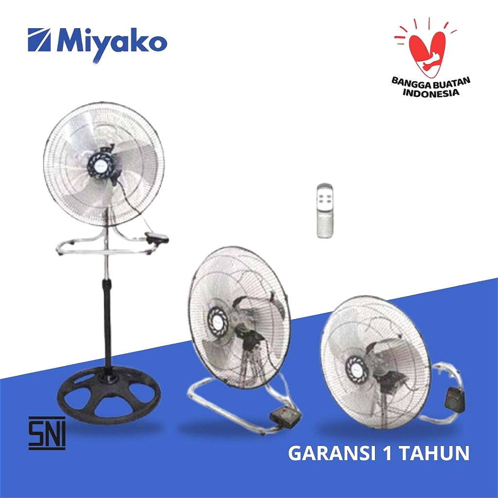 Kipas Angin Miyako KST 182 PRC Plastik Kipas 3In1 Miyako KST182PRC + Remote 18Inch