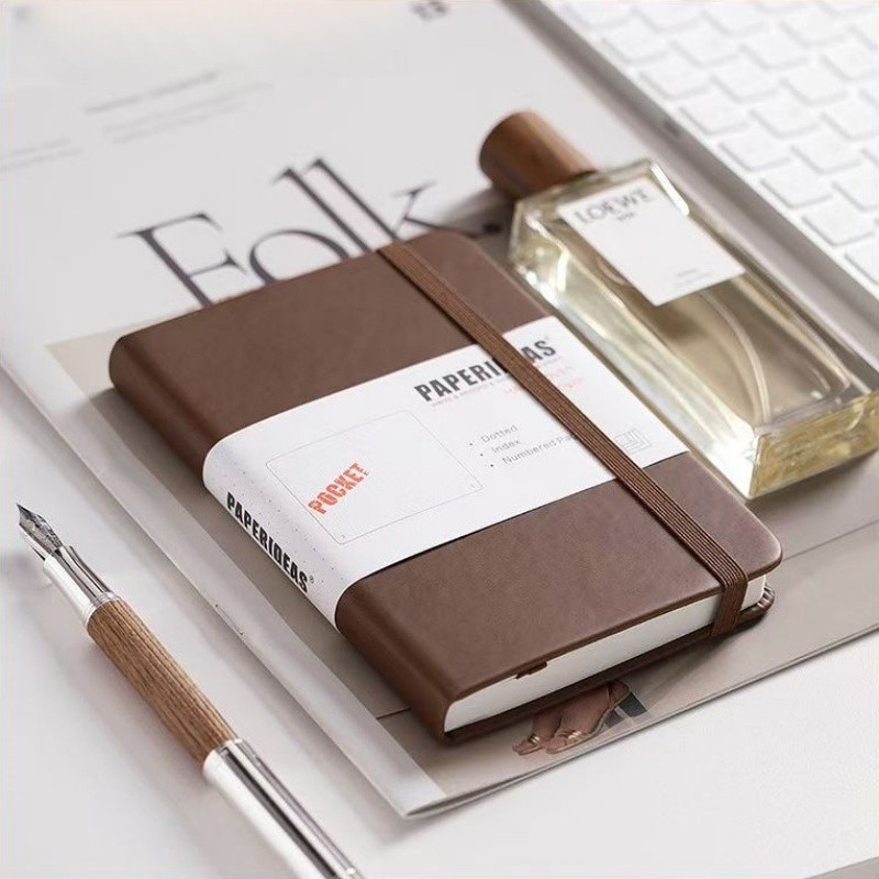 

A6 Dots Pocket Notebook with Number Pages Compact Portable Mini Bullet Journals for Note Taking Planning Organizer