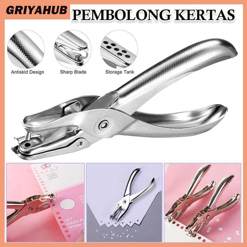 

Metal Single Hand Held Hole Punch/Pembolong Kertas Perforator Punch/One Hole Punch Tag Puncher Circle 3MM/6MM