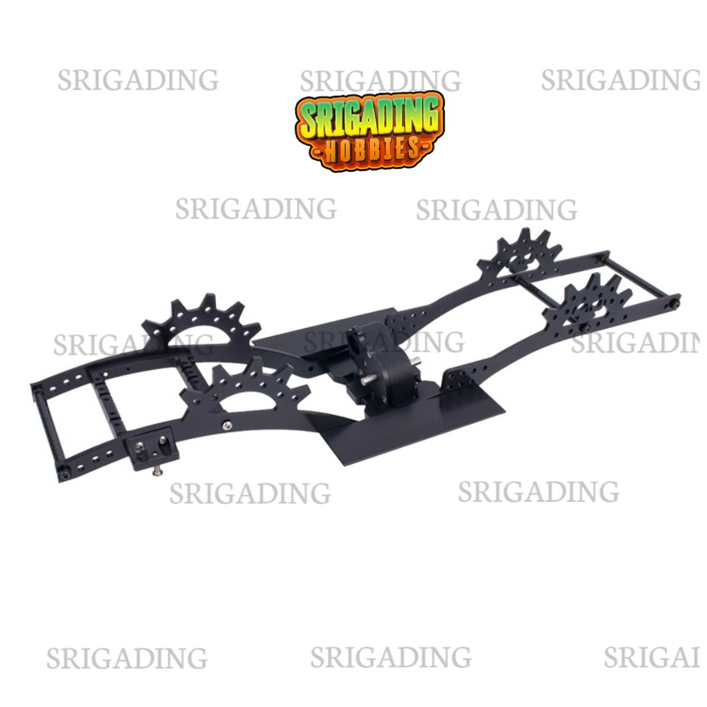 Aluminum Alloy LCG Chassis Frame with Gearbox Servo Mount for 1/10 RC Crawler Car Axial Capra SCX10 