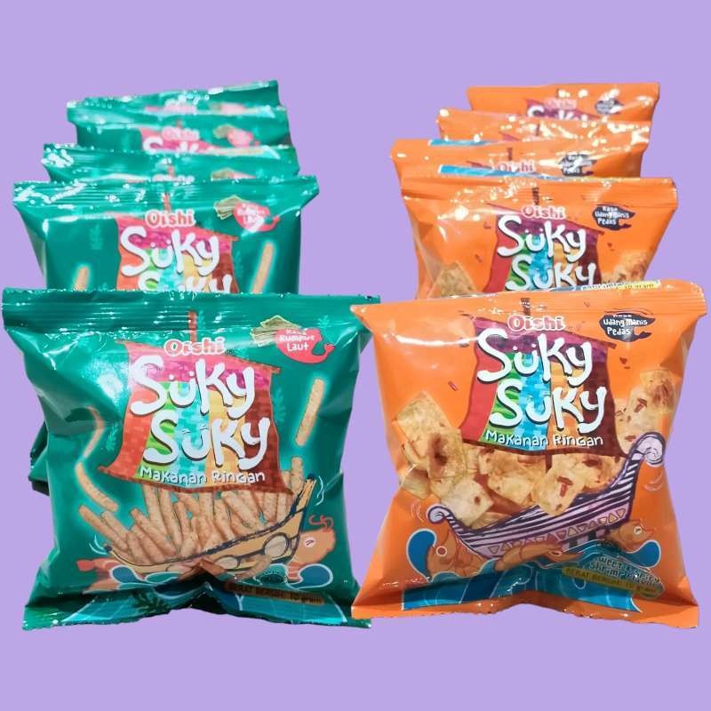 

oishi Suky Suky Snack kemasan ecer 1500 | renceng isi 10 bks