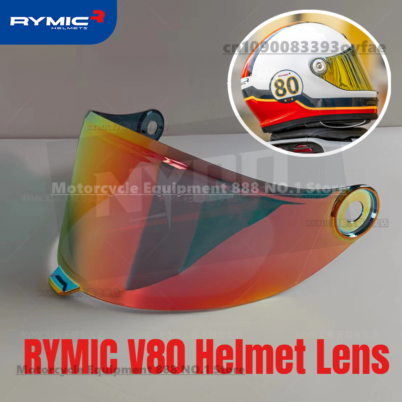 RYMIC Helmet Original Lens V80 Model Transparent Black Color Silver Plated Red Plated Helmet Visors 