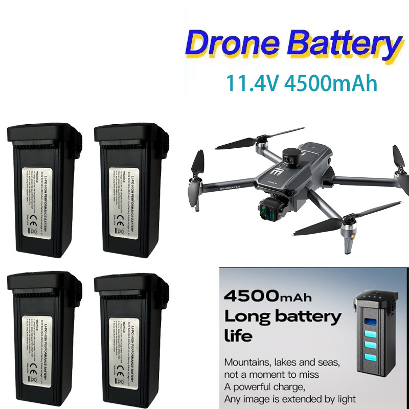 11.4V 4500mAh Intelligent Lipo Battery For Wing 6 GPS Drone Original Accessories Flight time 45Mins 