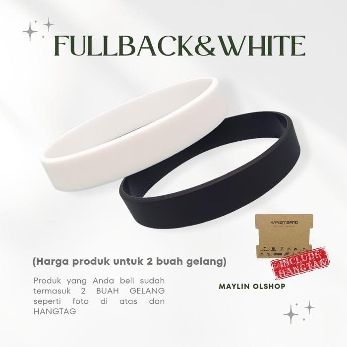 Gelang Karet Hitam Polos - Gelang Fashion Pria - Hitam Polos/FULLBLACK - Putih