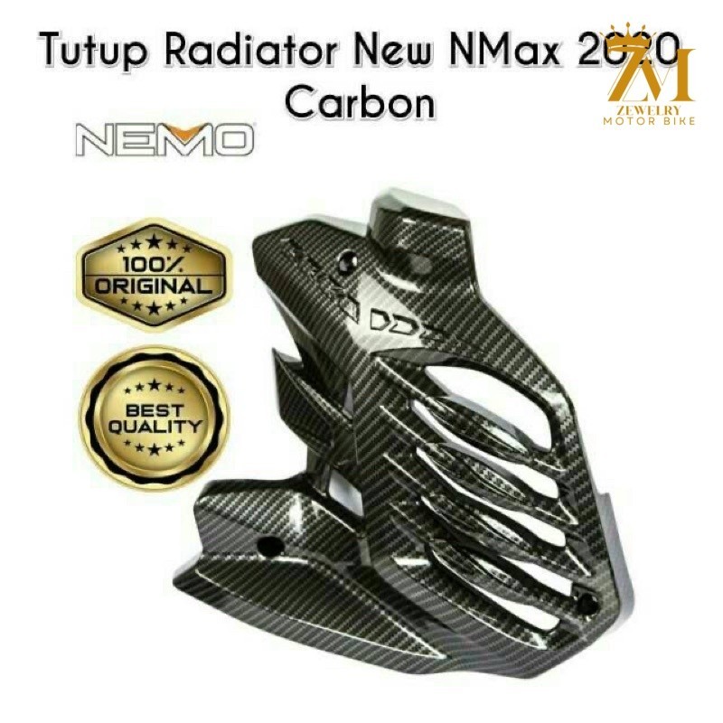 Cover Radiator Nmax 2020 Carbon NEMO/ Cover Tutup Radiator All New Nmax 155 Carbon Nemo