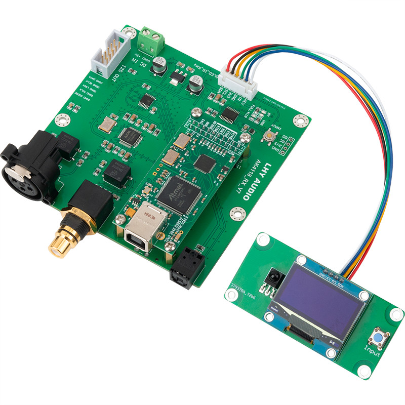 USB coaxial Bluetooth AES fiber to IIS support XMOS/Amanero AK4118 receiving board with decoding