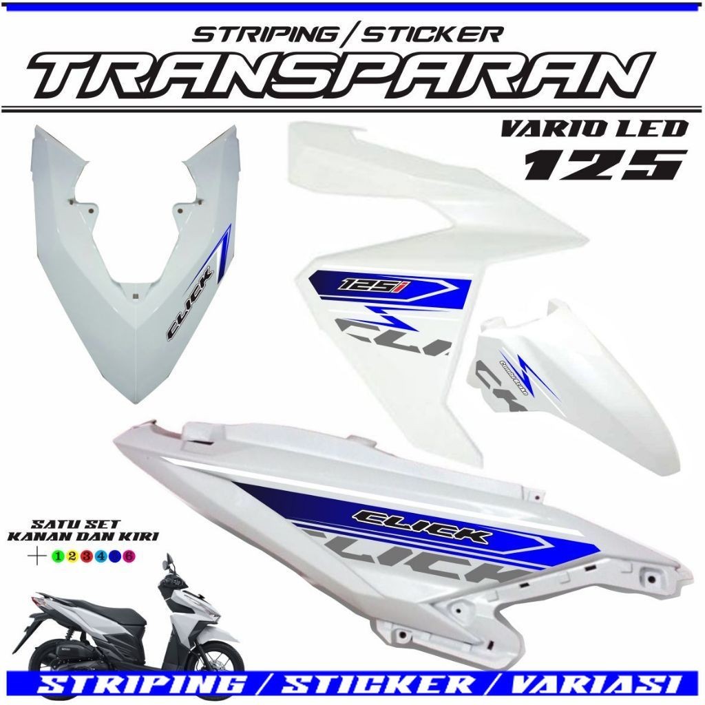 COD / STRIPING CLICK VARIO LED 125 FI / STRIPING VARIO TRANSFARAN STIKER TRANSPARAN VARIO FI 125