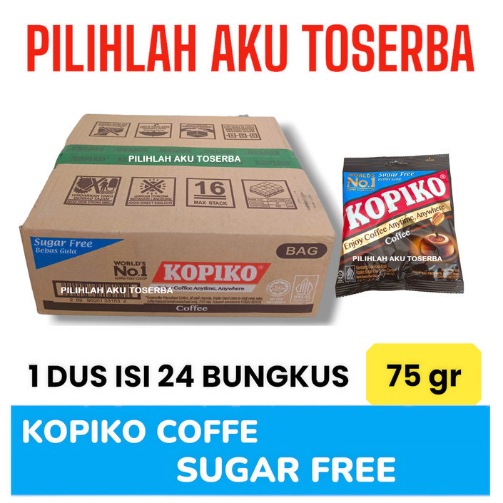 

Permen Kopi KOPIKO SUGAR FREE BEBAS GULA - ( HARGA 1 DUS ISI 24 bungkus )