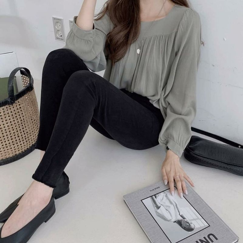 Chana Blouse Atasan Wanita Korean Style Crinkle Import