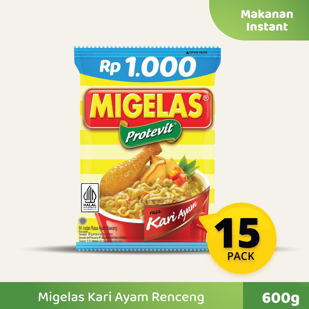 

Migelas Kari Ayam Renceng 15 Sachet