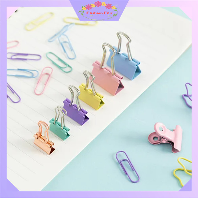 

FASHION FAIR S6244 Klip Penjepit Kertas File / 20 PCS Paper Clip Warna Pastel / Stationery Set Penjepit Klip Blinder / Paper Clip Polos