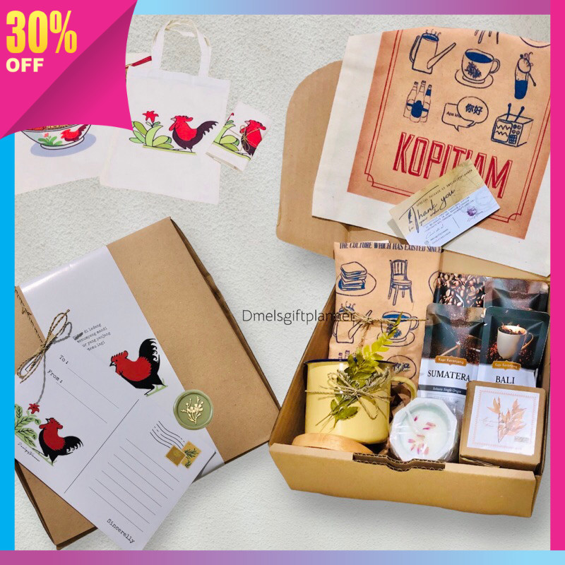 Hampers Murah Lebaran Idul Fitri Natal Kekinian / Hamper unik | gift Box kopi | Gift box teh | Teh R