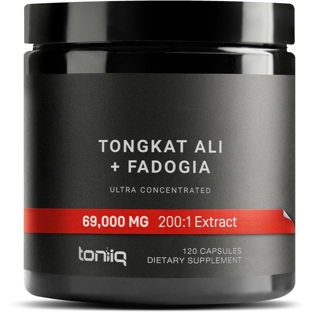 Toniiq Ultra Concentrated 69,000mg Tongkat Ali Fadogia Agrestis 120 Caps