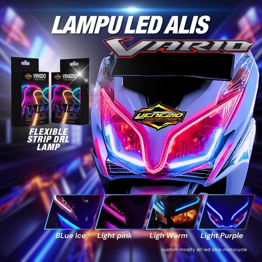 SEPASANG LAMPU ALIS VARIO TECHNO 125 KANAN KIRI LAMPU VARIASI MOTOR LED DRL