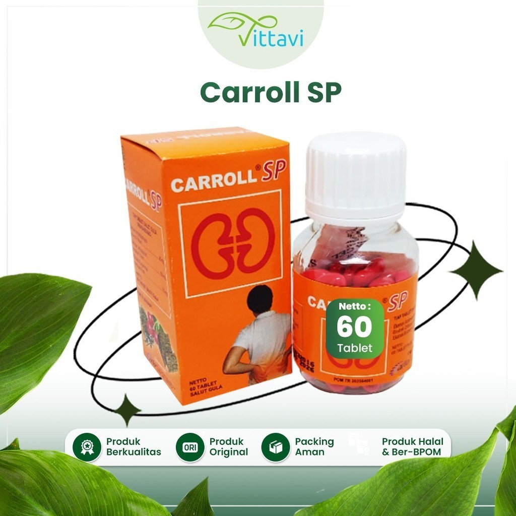 Carroll SP 60 Tablet Obat Sakit Otot Pinggang & Pegal Carol SP Karol Super Pil Ginjal