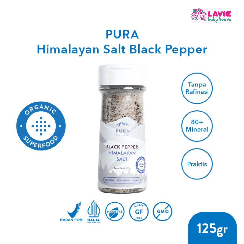 

PURA Blackpaper Himalayan salt 125g/Garam himalaya