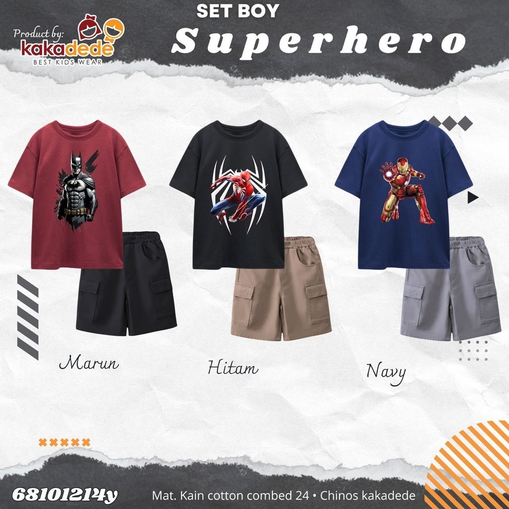 Setelan Superhero Kakadede